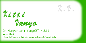 kitti vanyo business card